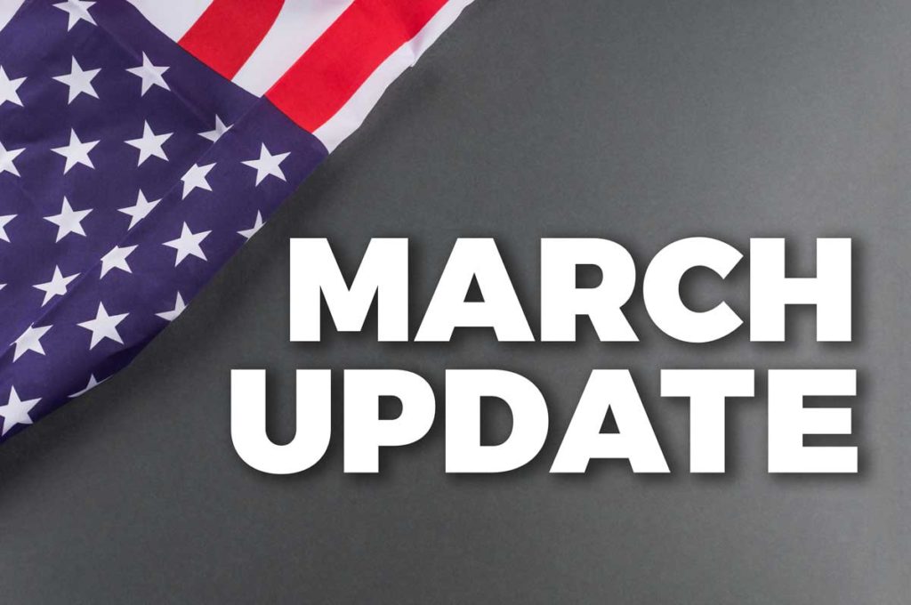 March Meeting Cancelled, Important Updates